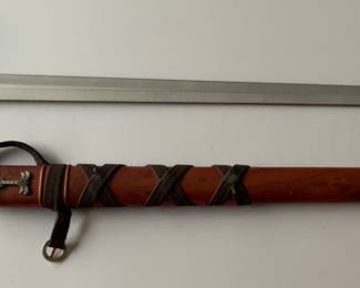 The Templar's Legacy Crusader Cross Short 23”Sword/Dagger with Brown Scabbard Replica