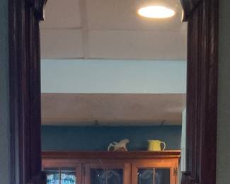 Ornate Wood Frame Mirror (22” x 31”)