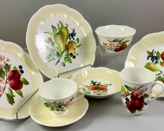 Orchard in Bloom by LENOX (2007 - 2010). Dinner Plate, Accent Luncheon Plate, Rice Bowl. 8" Individual Pasta Bowl, Fruit/Dessert (Sauce) Bowl Footed Cup & Saucer Set and Mug