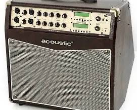 Side Angle View: Acoustic A1000 Instrument Amp
