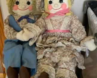 Vintage Handmade Pair of Rg Dolls