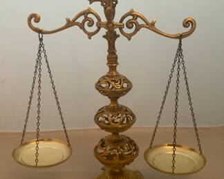 Vintage Solid Brass Balance Scale