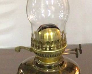 Vintage Duplex Made in England Brass Oil Lamp