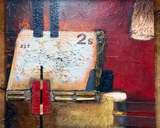 Original Assemblage Art on Canvas (39” x 39”)