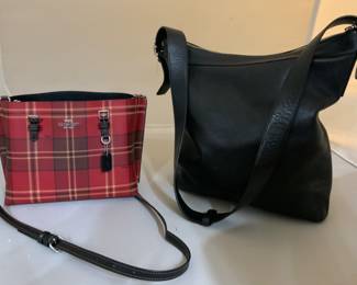 COACH: Mollie Tote Bag 25 With Red Tartan Plaid Print CC874. Printed coated canvas and smooth leather
Zip-top closure, fabric lining. Vintage Coach Leather Legacy Cross Body Shoulder Tote Bag with monogrammed Cloth Lining