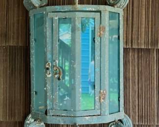 Antique Metal Wall Mount Candle Lantern (1 of 2 shown)