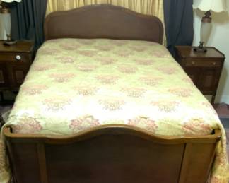 Antique 1930’s Walnut Full Size Bed