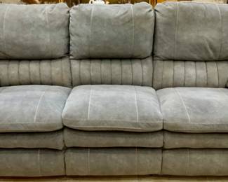 Catnapper Reyes Lay Flat Reclining Sofa in Graphite Gray Upholstery
