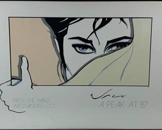 Lot #49 Vance Johnson Promotional Poster - Westminster CO "Deck the Walls - A Peak at 87" https://denveronlineauctions.com/auction-details?id=1329924