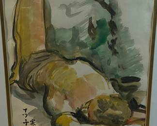 Lot #79 - Japanese water color on paper - artist unknow - title unknow Ca late 20th c. signed along lower left https://denveronlineauctions.com/auction-details?id=1329954