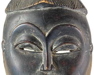 Lot #67 - African Portrait mask, hand carved Kpan https://denveronlineauctions.com/auction-details?id=1329942