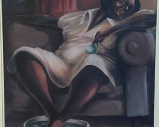 Lot #43 Roderic "Rod" D. TRABUE (AMERICAN, 1942 - ) "Mama's tired" 1991 - Marker signed pencil numbered print 10/100 https://denveronlineauctions.com/auction-details?id=1329918