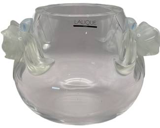 Lot #68 - Lalique Crystal Orchidee Vase Orchid Opalescent/Clear https://denveronlineauctions.com/auction-details?id=1329943
