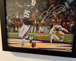 Signed Seahawks photograph