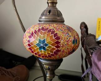 Moroccan stained glass lamp