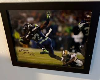 Signed Seahawks photograph