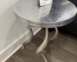 Spiral Leg Steel End Tables (2)
