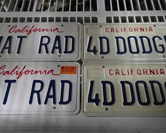 2604  2 Pairs of Customized California Plates 