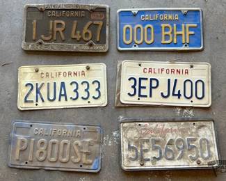 4020  6 license plates 