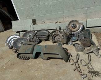 5004  Gauge Clusters, Dash Piece, Cadillac Emblem, 2 Imperial Emblems, Dash and Steering Wheel Pieces 