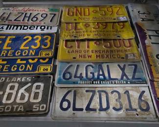 2610  12 License Plates 