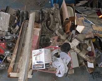 2516  Steering Wheel, Exhaust Manifold, Window, Radio, Trim, Misc Car Parts 