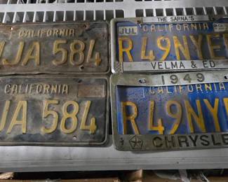 2602  2 Pairs of California License Plates 