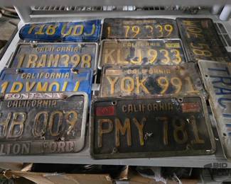 2606  10 California License Plates 