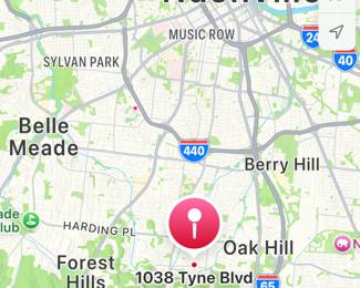 The house is set in a beautiful neighborhood in this part of Nashville.