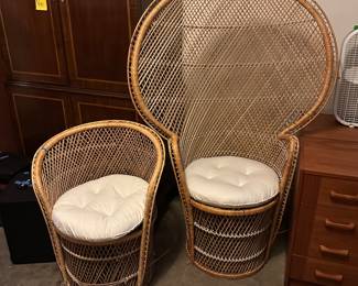 Vintage peacock chairs