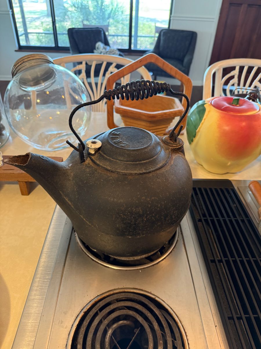 Large cast iron tea kettle