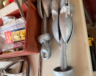 Grapnel folding boat anchors