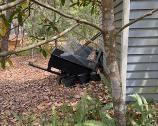 Pull along garden cart