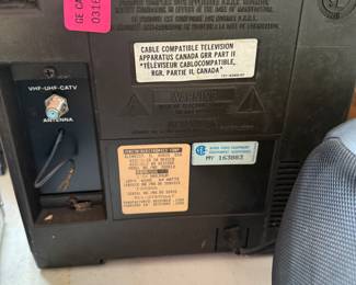 Back of vtg TV