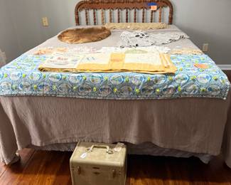 Bedroom with samsonite train case