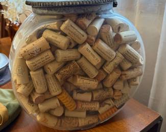 Corks in old jar