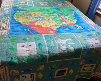 Nicely made Map of US quilt