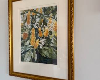 Shrimp plant signed art
