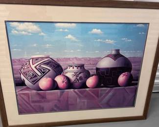 Lg BluePurple Southwest Pottery Print
