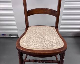 Antique Chair With Upholstered Seat