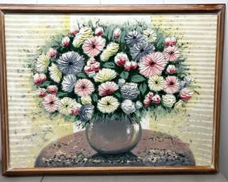 Ferrante Acrylic Floral Painting