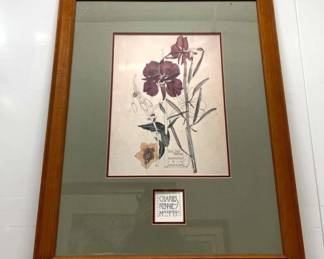 Charles Rennie Mackintosh Framed Orchid Painting