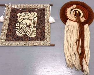 Vintage Boutique MacrameFiber Art Wall Hangings