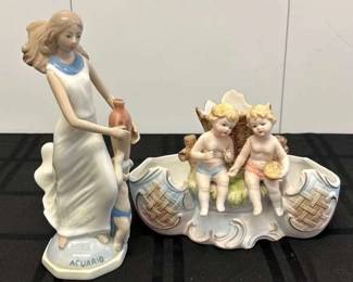 Casades Figurine Compote Style Vintage Bowl