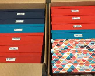 Container Store Storage Boxes, 13 Colorful Boxes