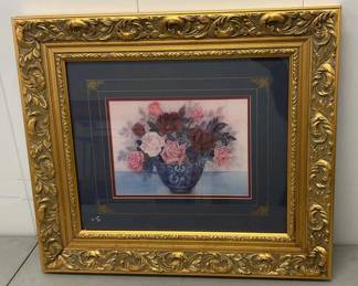Gorgeous Framed Rose Painting