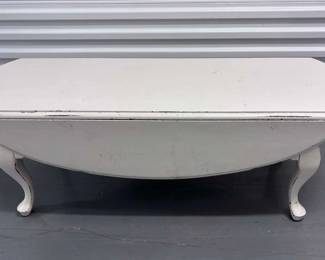 Vintage White Drop Leaf Coffee Table