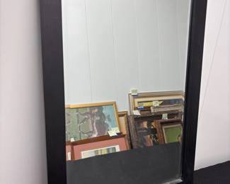 Beveled Black Contemporary Mirror
