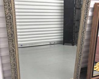 Vintage Raised Frame Beveled Mirror