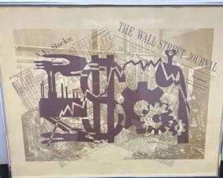 1976 Wall Street Journal Print On Print, Signed